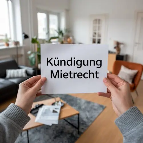 Junges Paar plant ihren Umzug nach Berlin, während sie am Küchentisch sitzen und Unterlagen durchsehen.